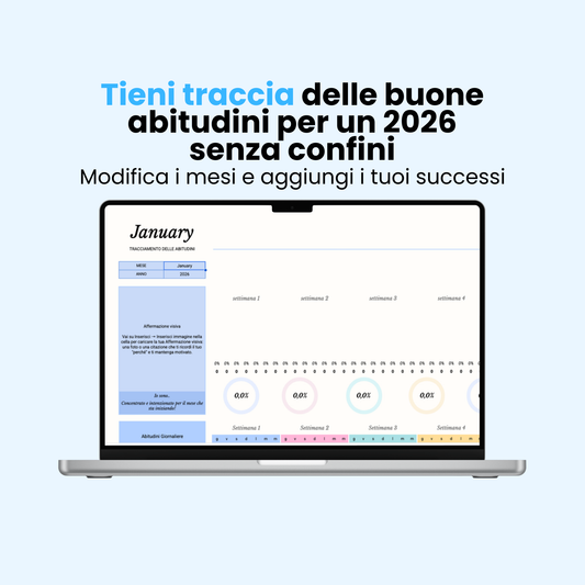 Buone Abitudini 2026 - Modello per excel e Fogli Google